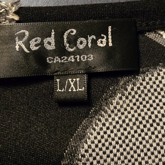 NWOT Oversized Textured Black Gray Patchwork Grunge Top Sweater Blouse XL - Picture 6 of 9